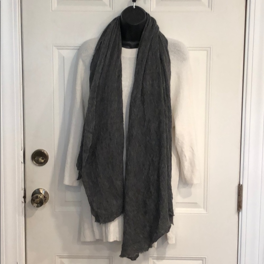 Isabel Marant Charcoal Gray Lightweight Scarf Wrap